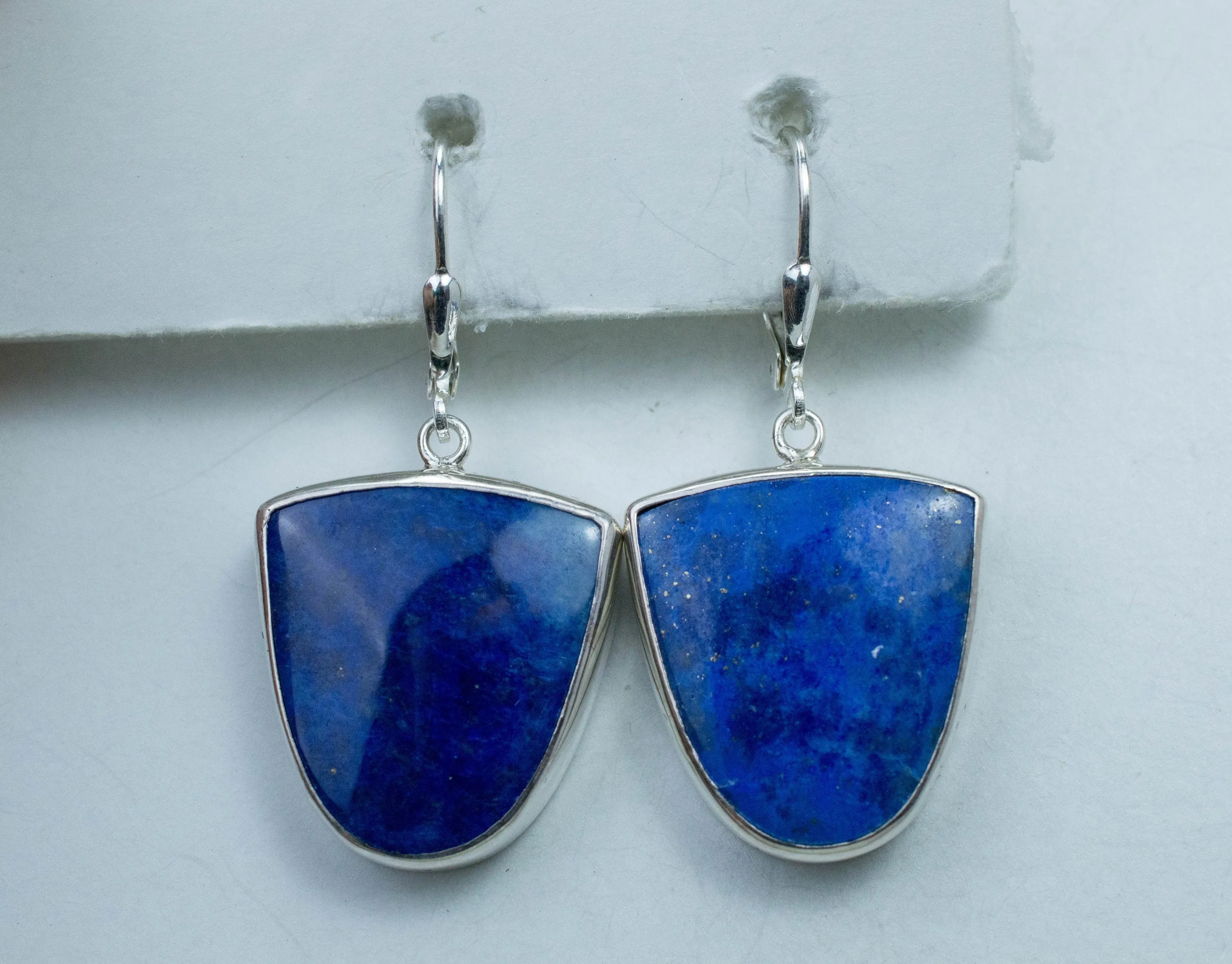 Lapis Lazuli Earrings, Natural Untreated Afghanistan Lapis