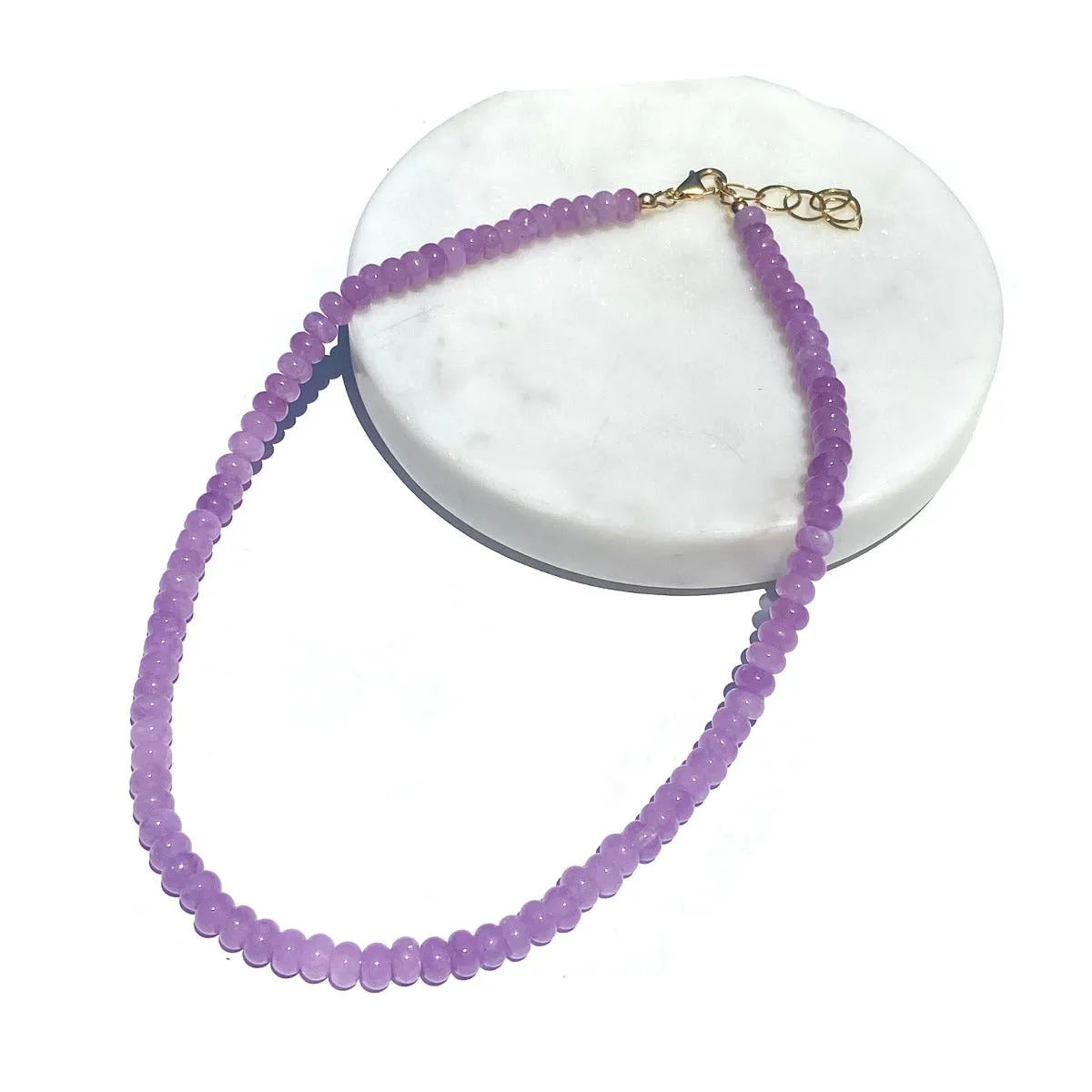 Lavender Jade Gemstone Necklace