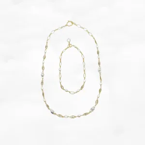 Lotus Necklace and Bracelet Set