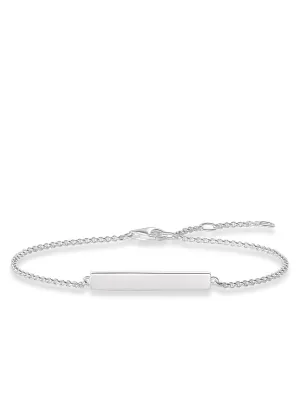 Love Bridge Rope Chain ID Plate Bracelet