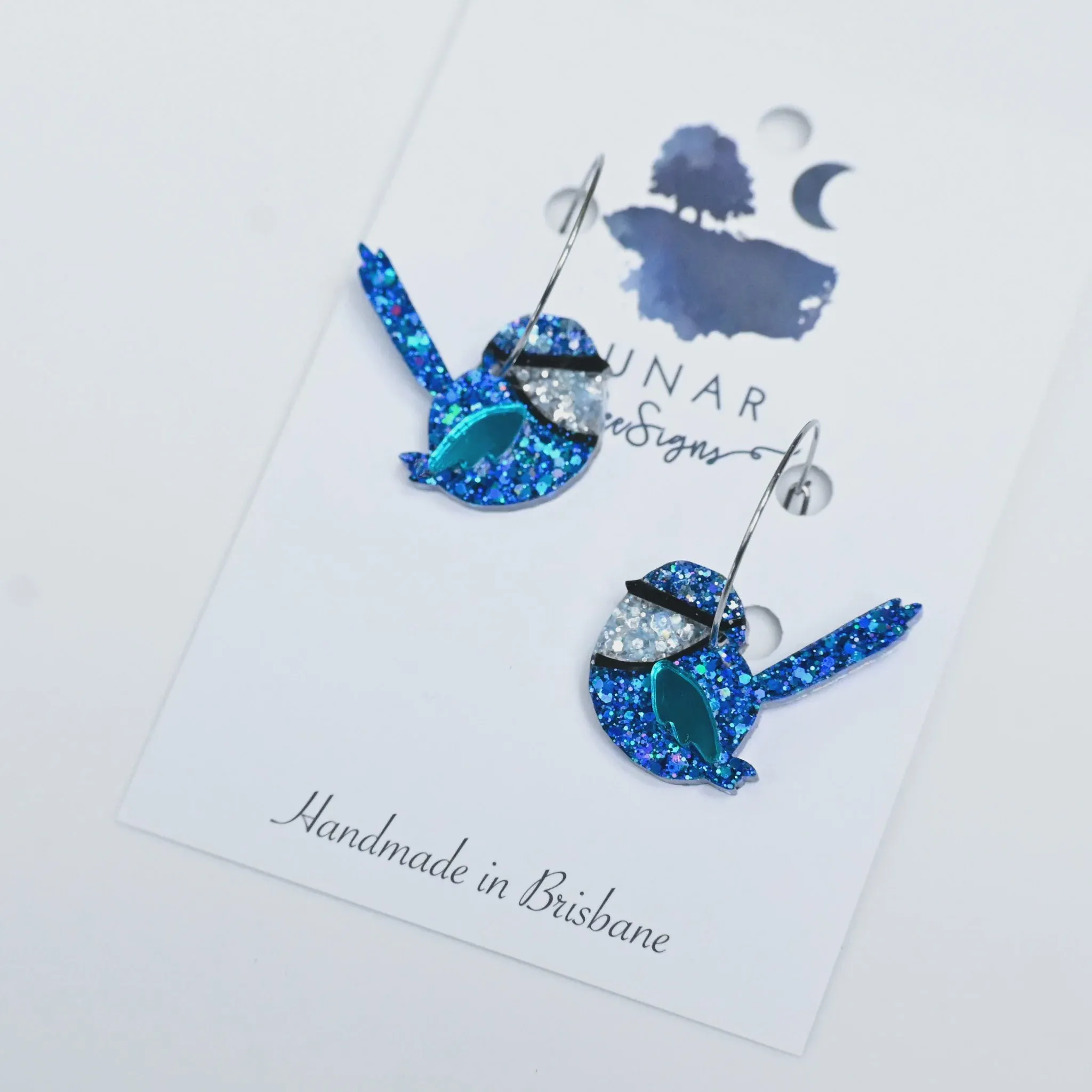 Lunar Dee | Sam the Splendid Fairy Wren - Hoops