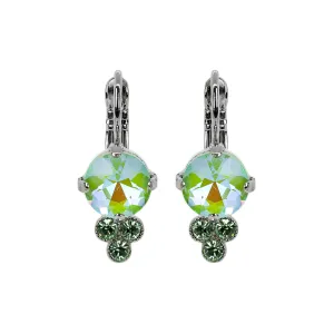 Medium Trio Cluster Leverback Earrings in Sun-Kissed "Peridot" *Custom*