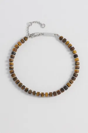 Mens Gemstone Rondelle Bracelet