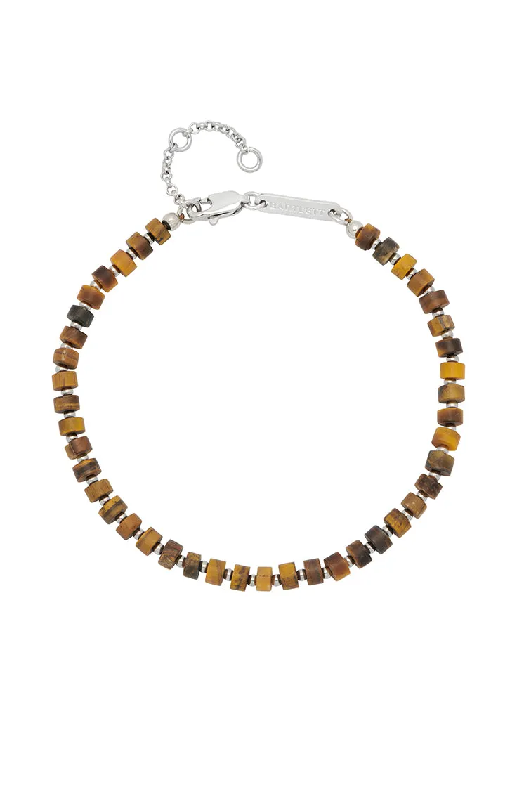 Mens Gemstone Rondelle Bracelet