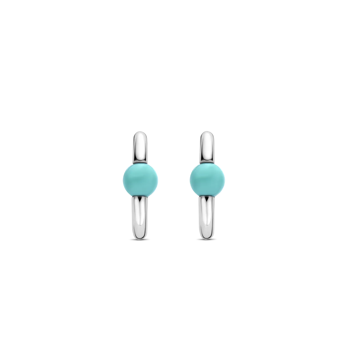 Milano Turquoise Link Earrings - Silver - 7914TQ
