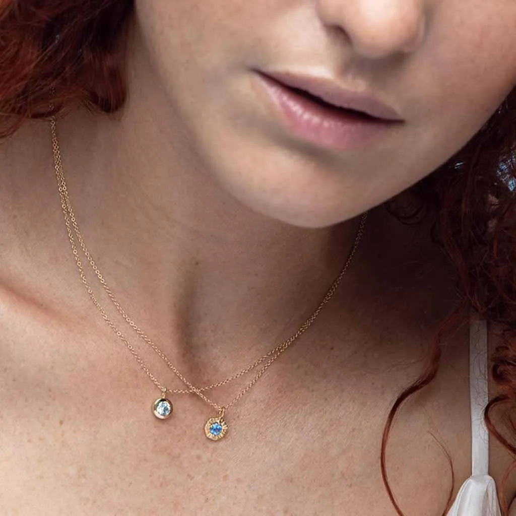 Mini Gold Sapphire Necklace