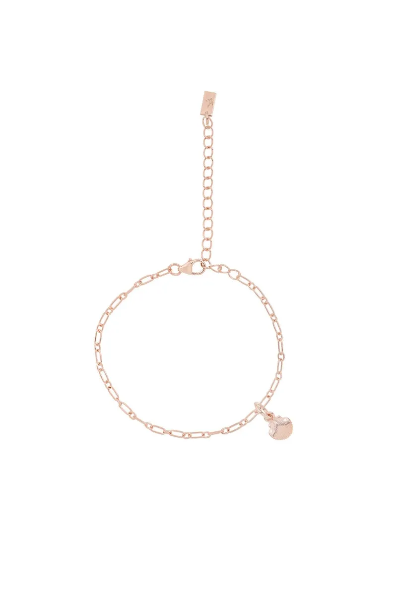 Mini Mermaid Shell Pendant - Rose Gold