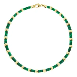 Mini Tetra Malachite Beaded Bracelet with Clasp