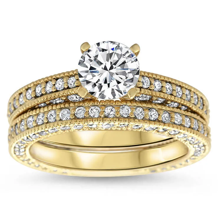 Moissanite Wedding Set - Erin Set