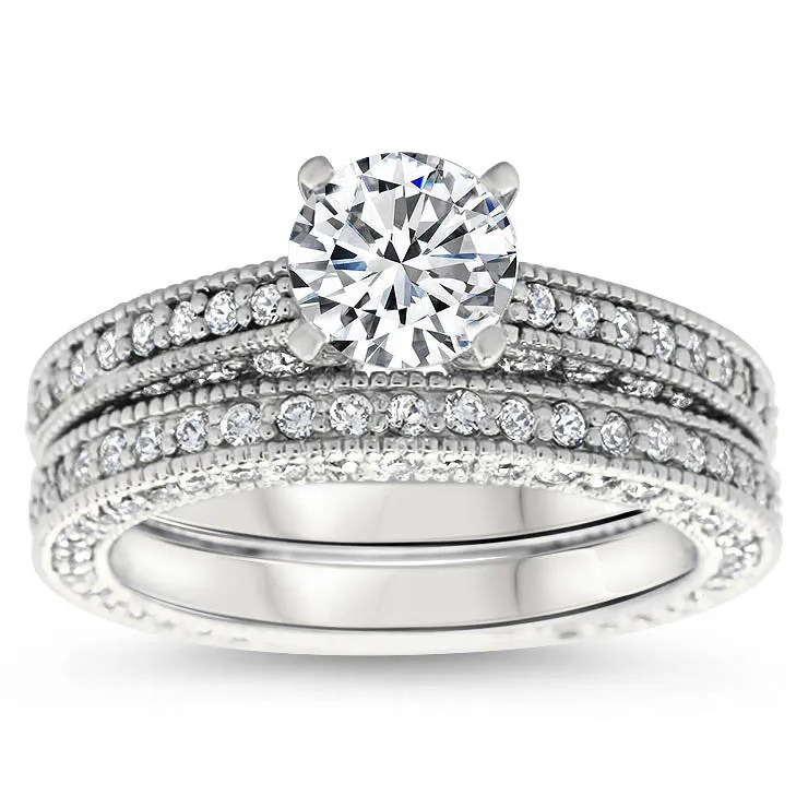 Moissanite Wedding Set - Erin Set