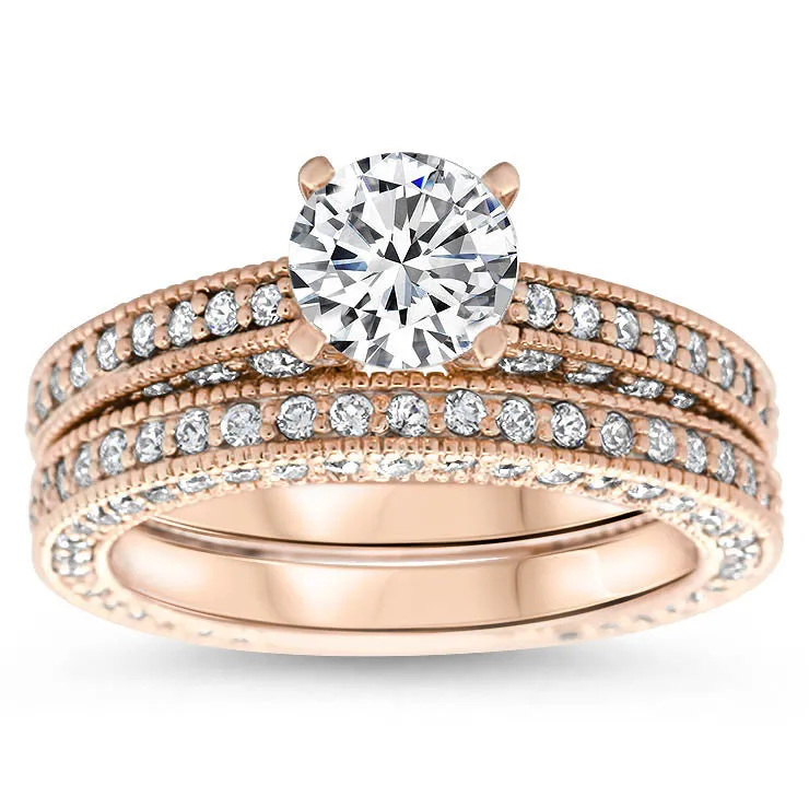Moissanite Wedding Set - Erin Set