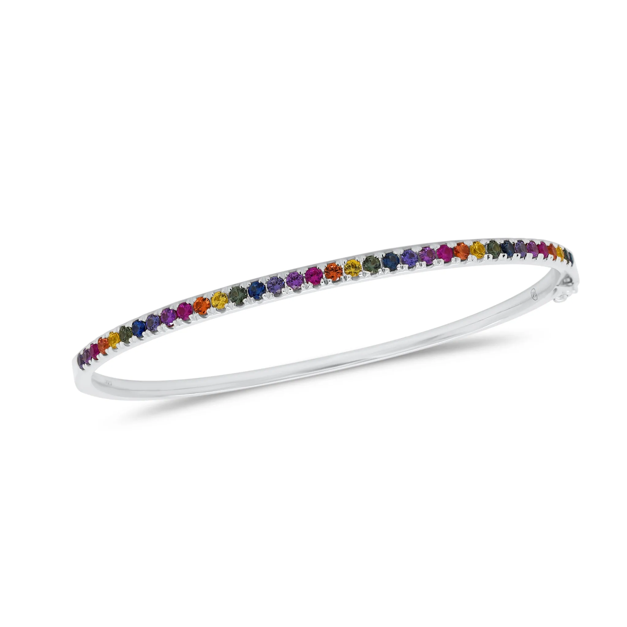 Multicolor Gemstone Bangle Bracelet