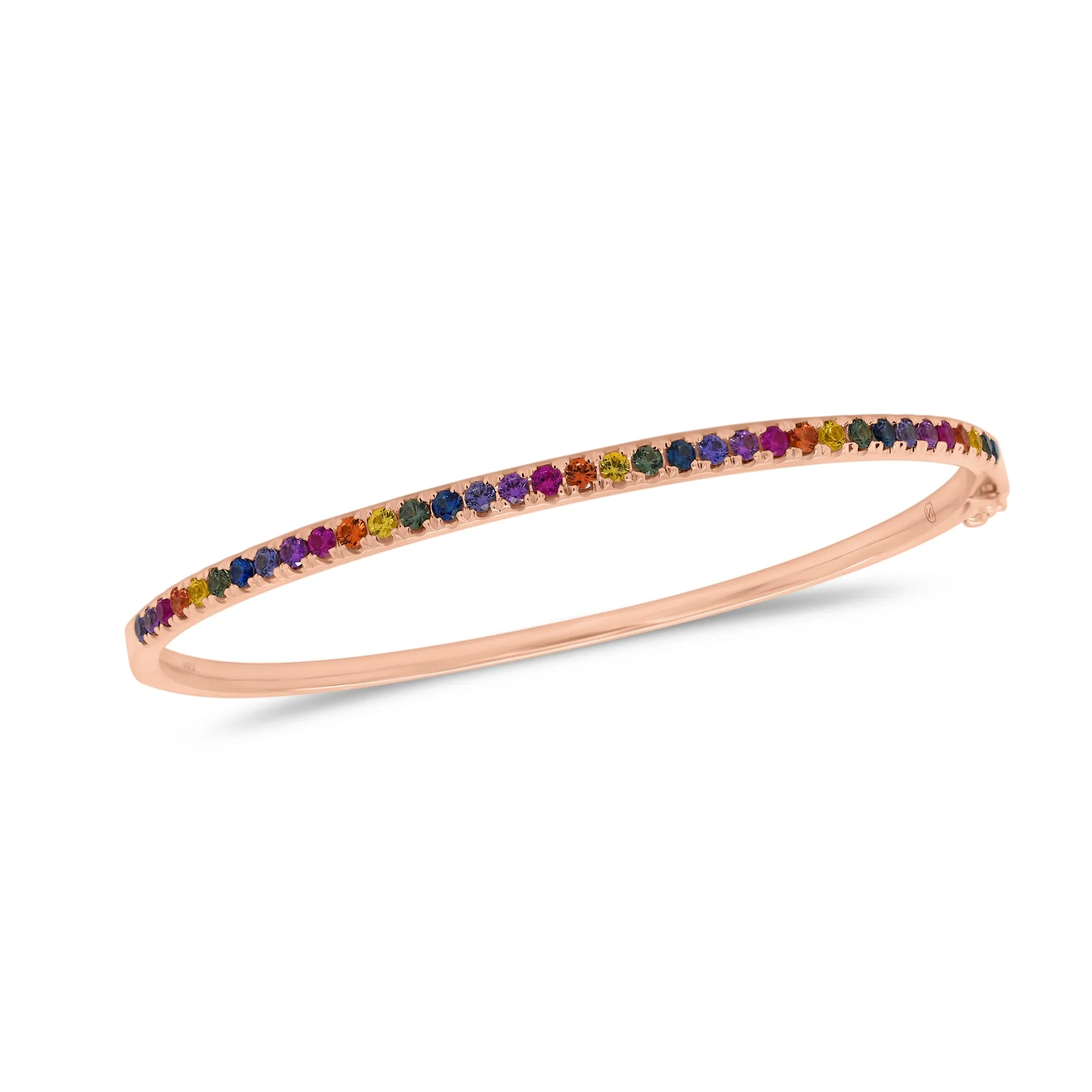 Multicolor Gemstone Bangle Bracelet