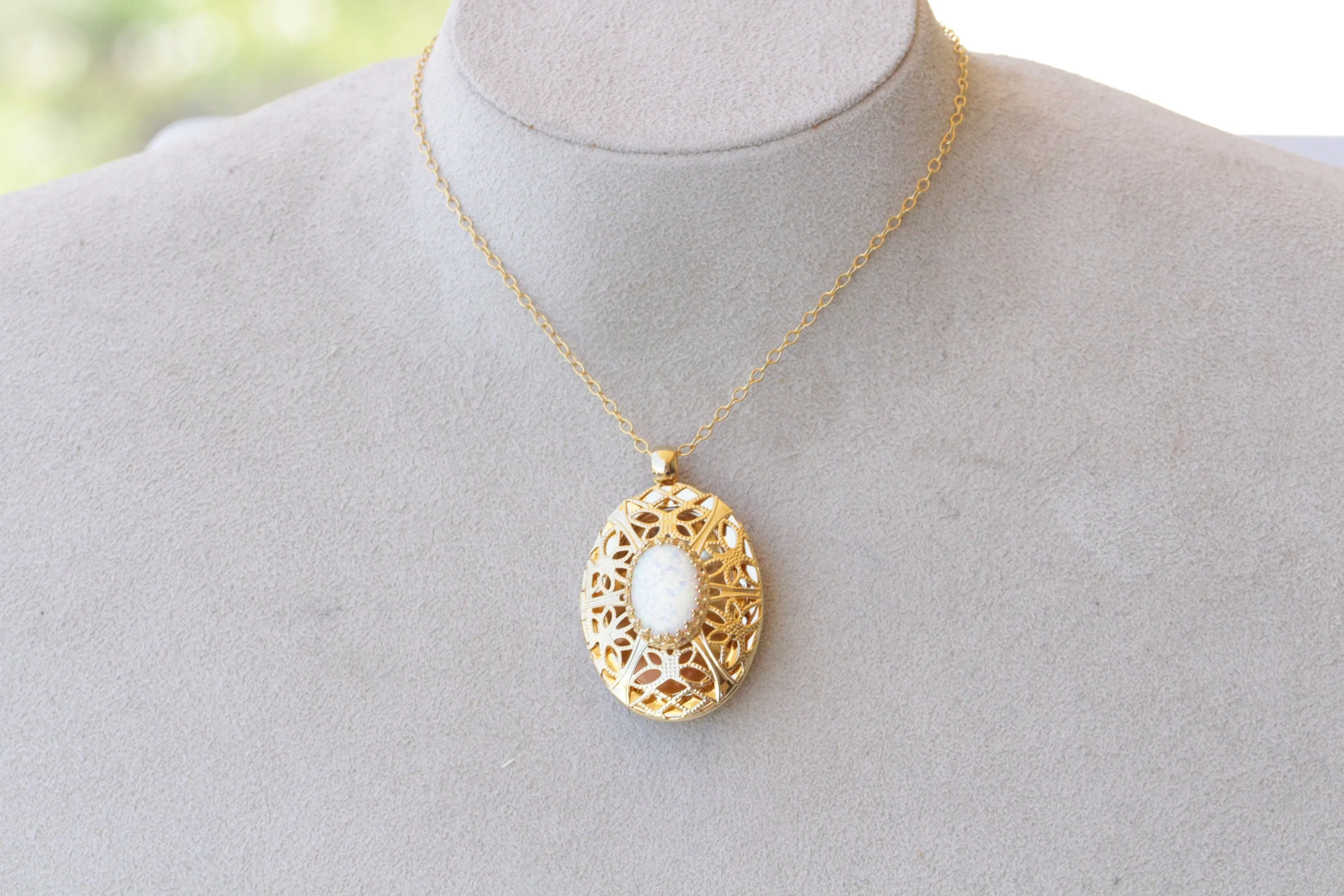 Opal Locket Ring