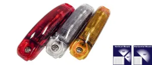 Pack of 6 TecNiq S18 PC/P2 Rated 3.5x.75 Surface Mount Marker Lights