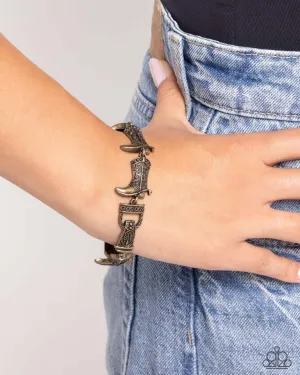 Paparazzi Bracelet ~ Candid Cowboy - Brass