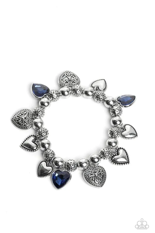 Paparazzi Bracelet ~ Charming Crush - Blue