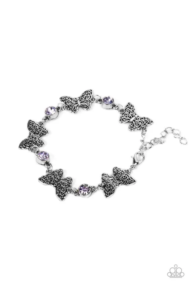 Paparazzi Bracelet ~ Has a WING to It - Purple