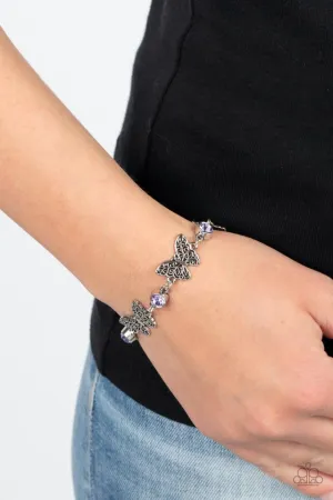 Paparazzi Bracelet ~ Has a WING to It - Purple