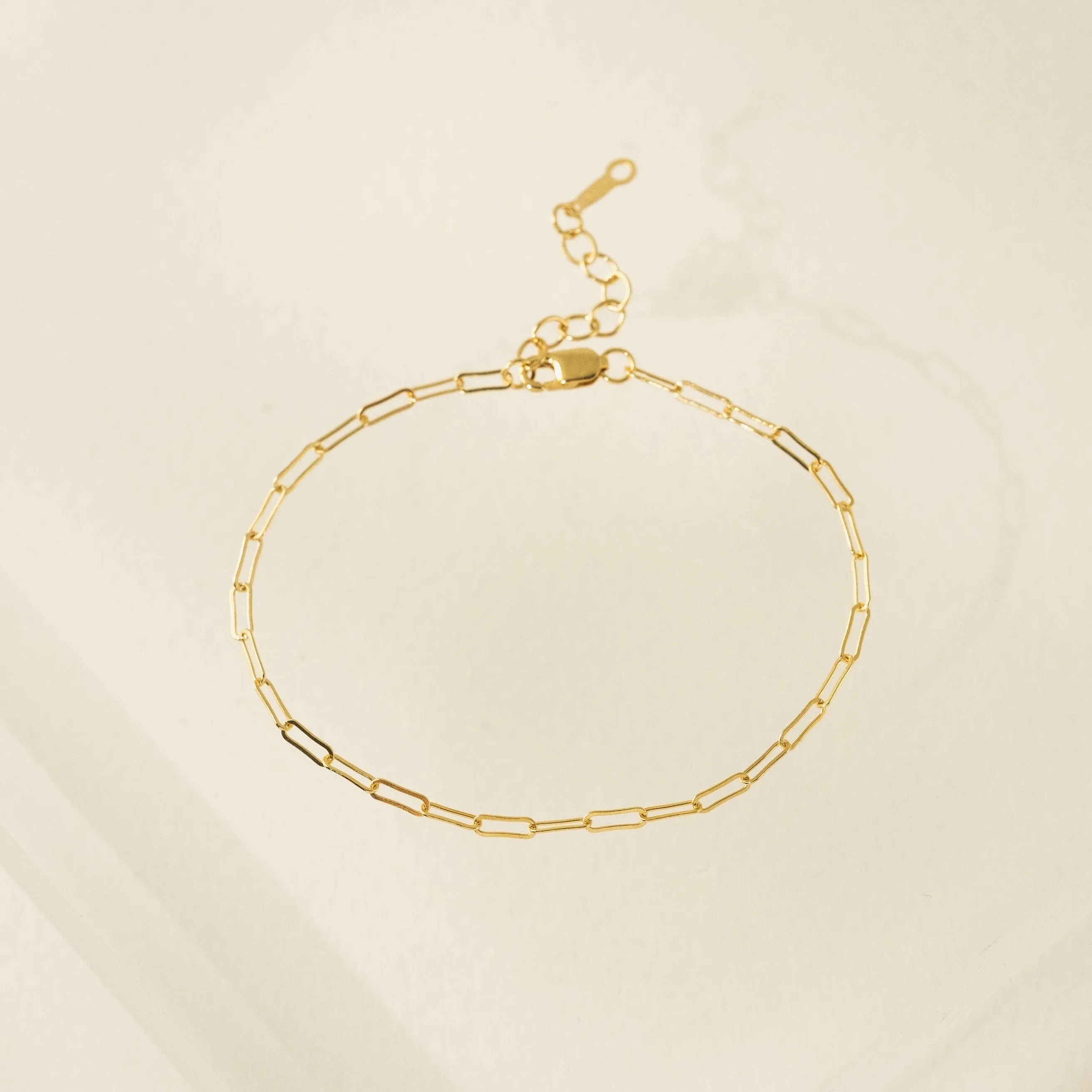 Paperclip Chain Gold-Filled Bracelet