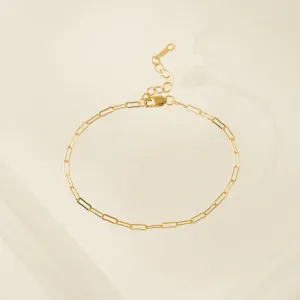 Paperclip Chain Gold-Filled Bracelet