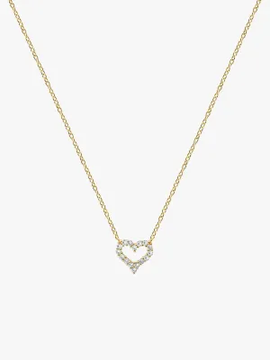 Pave Sapphire Heart Necklace