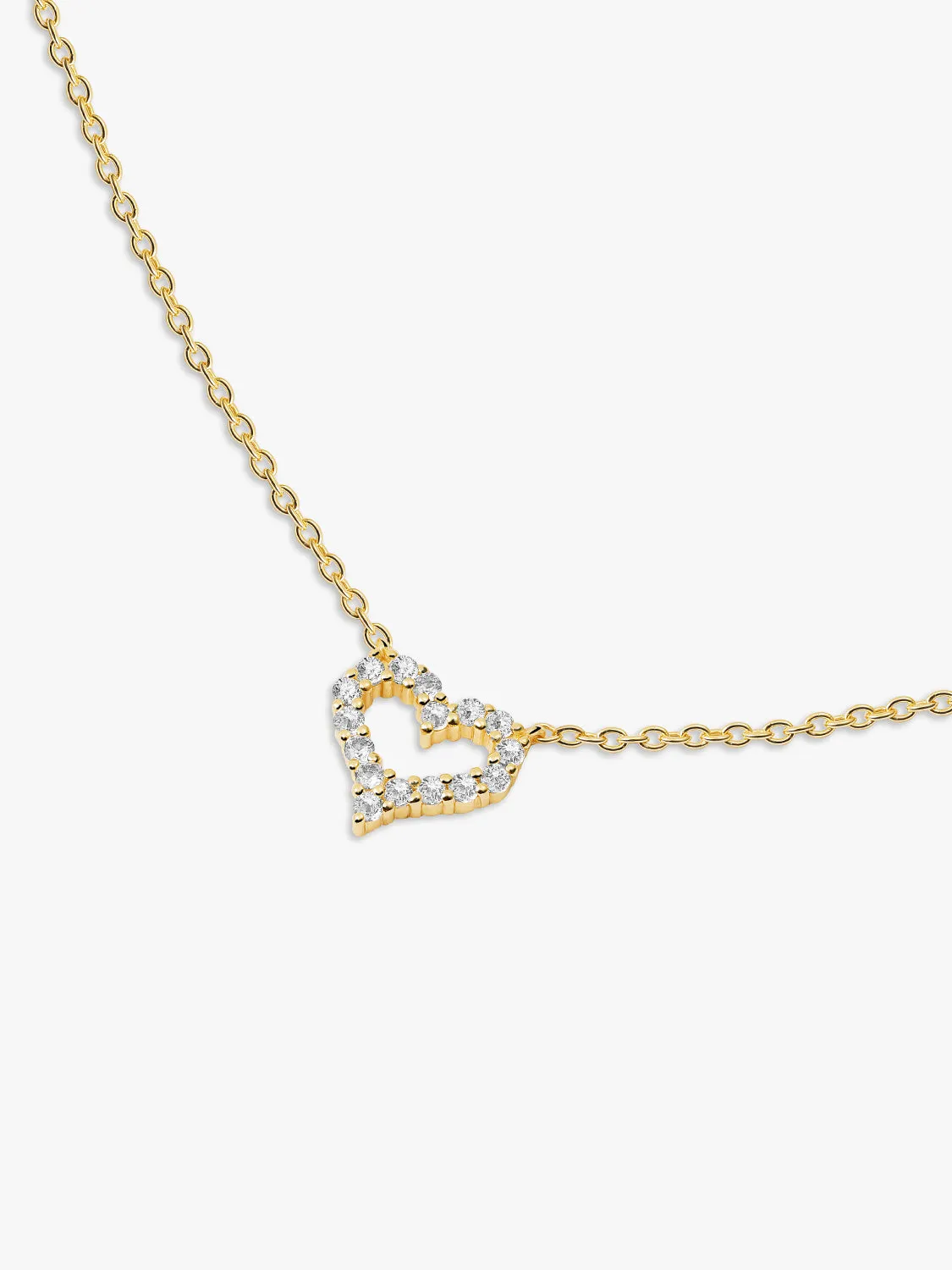 Pave Sapphire Heart Necklace