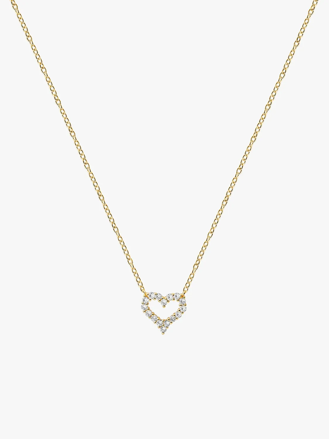 Pave Sapphire Heart Necklace