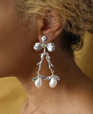 PRICKLY TRILLIUM // silver earrings