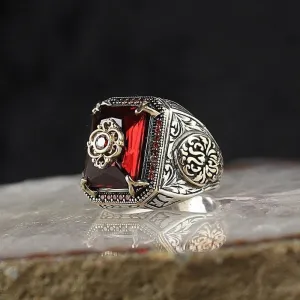 Retro Handmade Turkish Signet Ring for Men Women