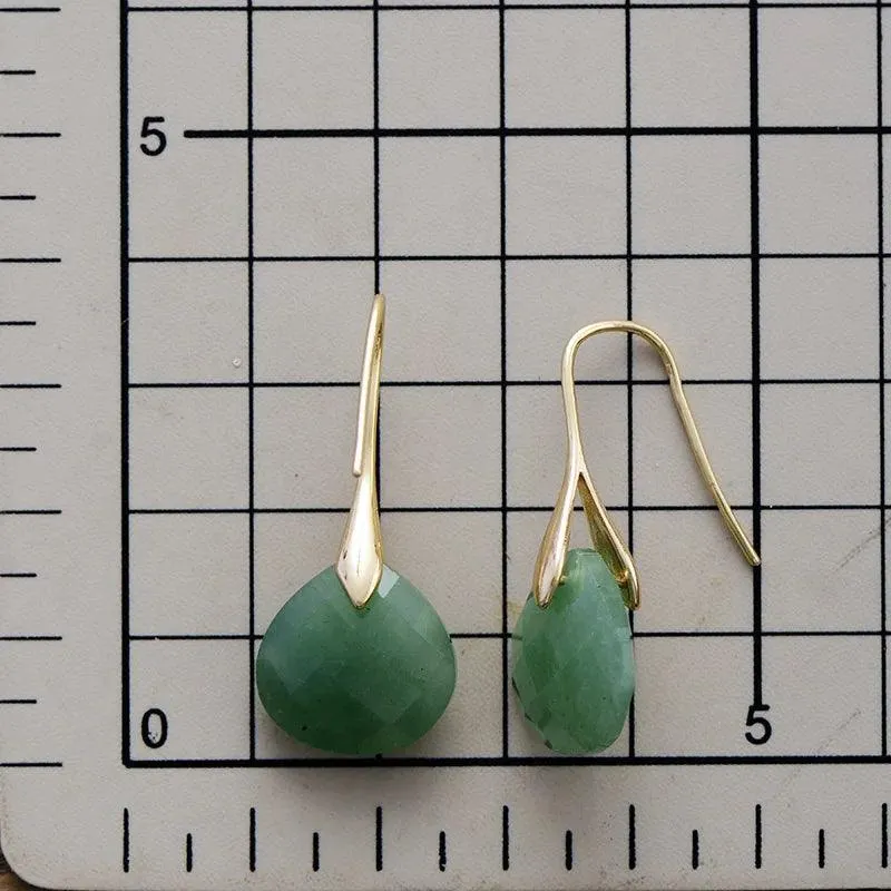 'Ritzy' Rose Quartz Stone Drop Earrings