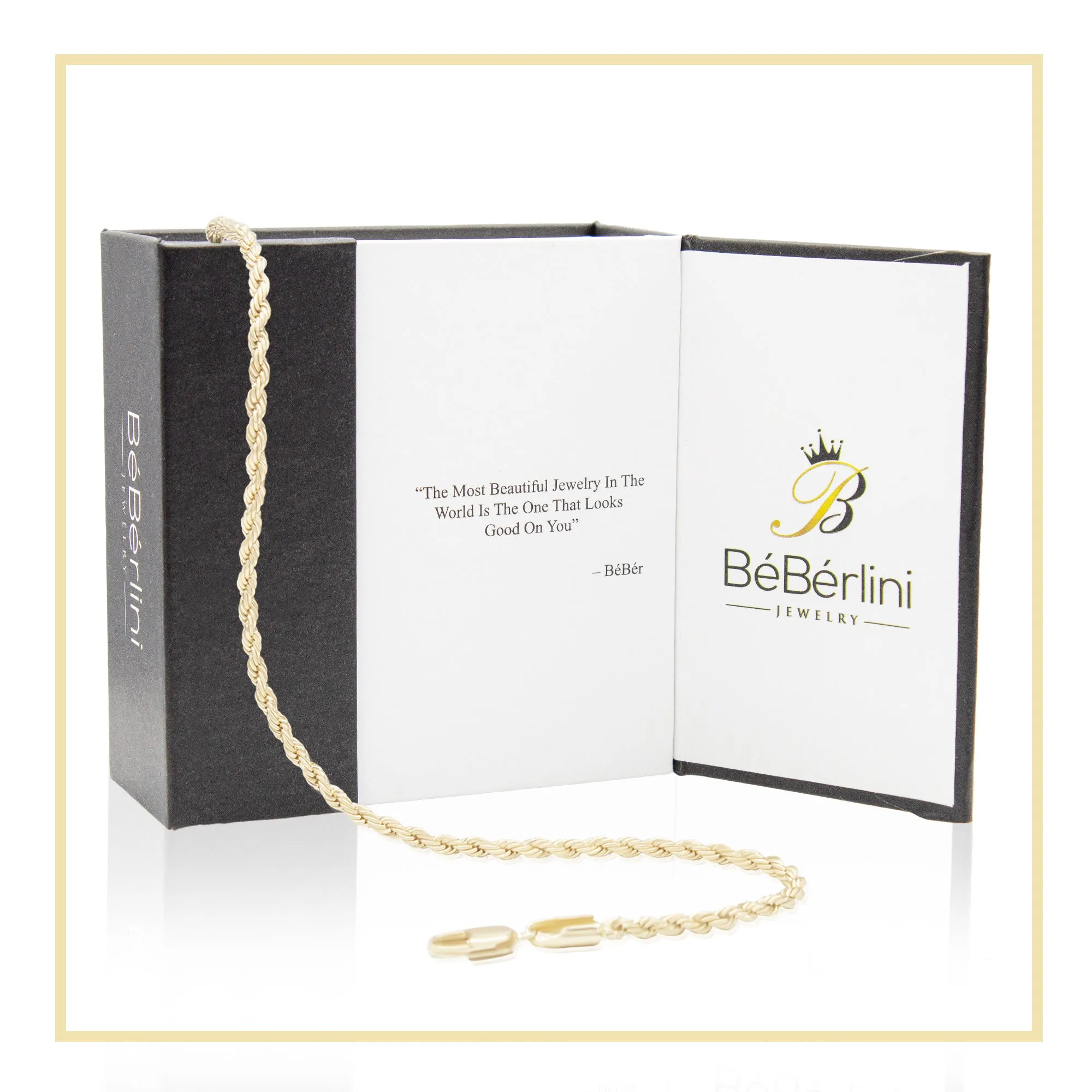 Rope Anklet Gold Filled 14K Foot Bracelet Jewelry Gift for Women Girls 9.5'' Long