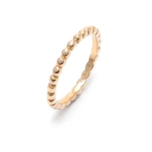 Rose Gold Skinny All Around Tiny Pebble Ring