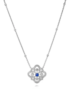 Sapphire and Diamond Necklace