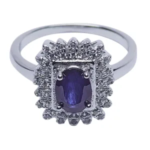 Sapphire Silver Ring