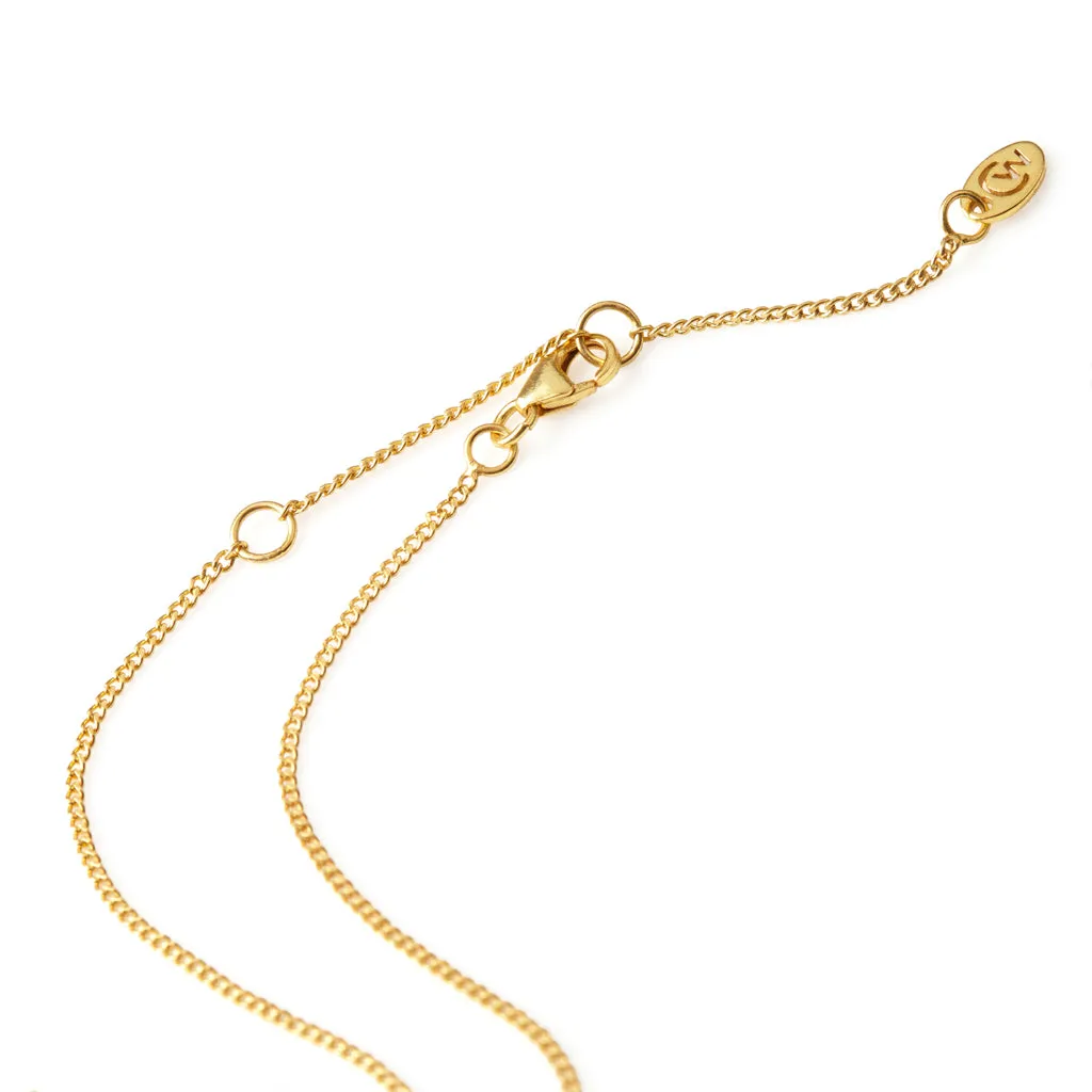 September Birthstone Charm Necklace - Sapphire