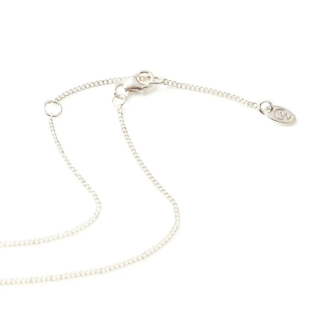 September Birthstone Charm Necklace - Sapphire