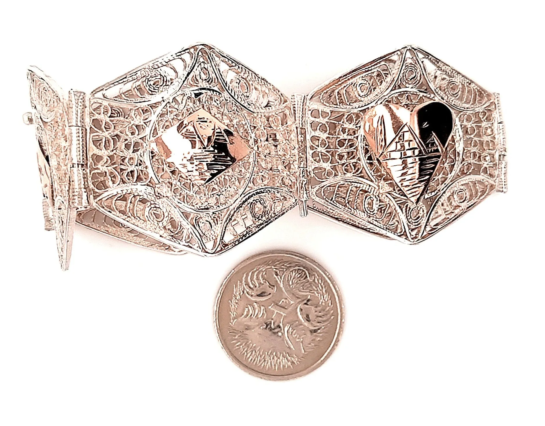 Silver & Rose Gold Indian Bracelet