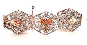 Silver & Rose Gold Indian Bracelet