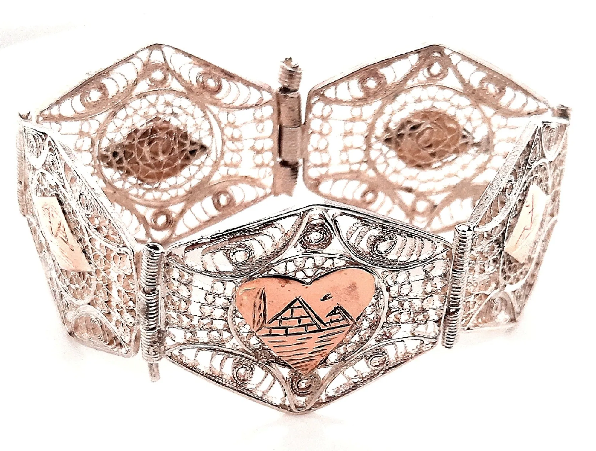 Silver & Rose Gold Indian Bracelet
