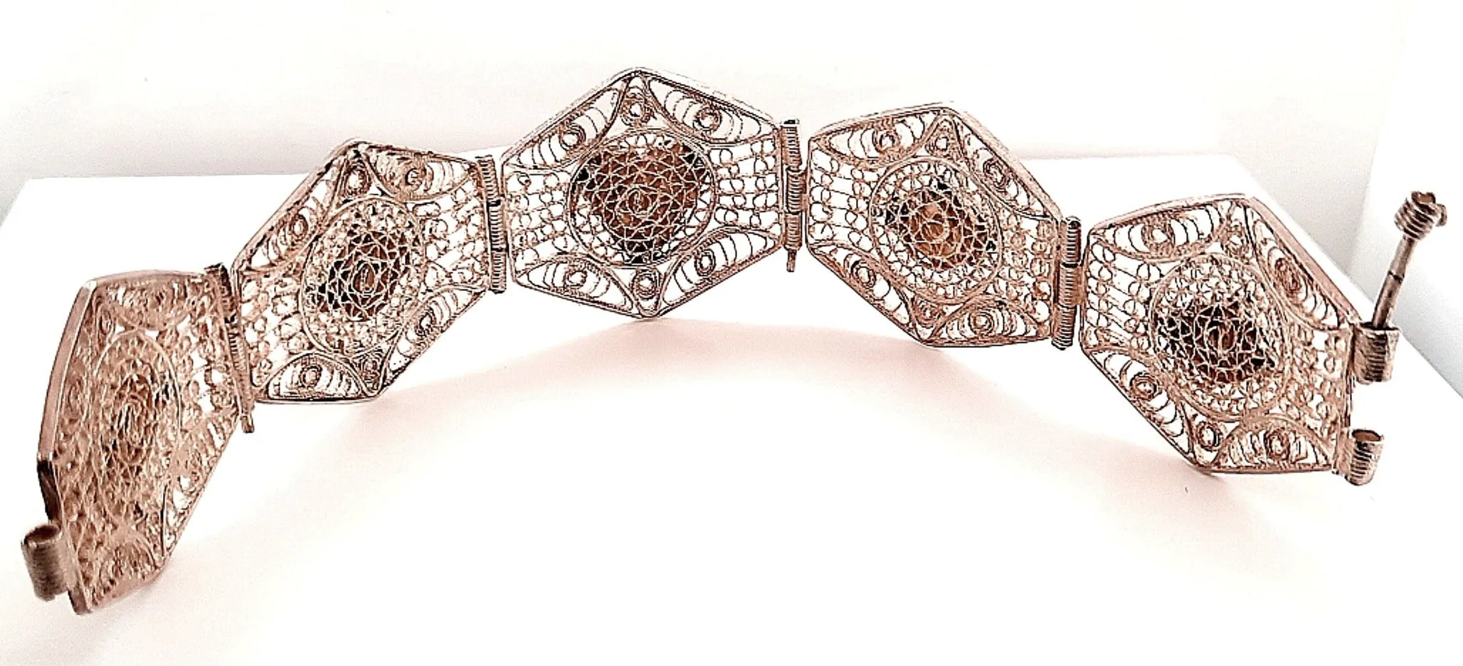 Silver & Rose Gold Indian Bracelet