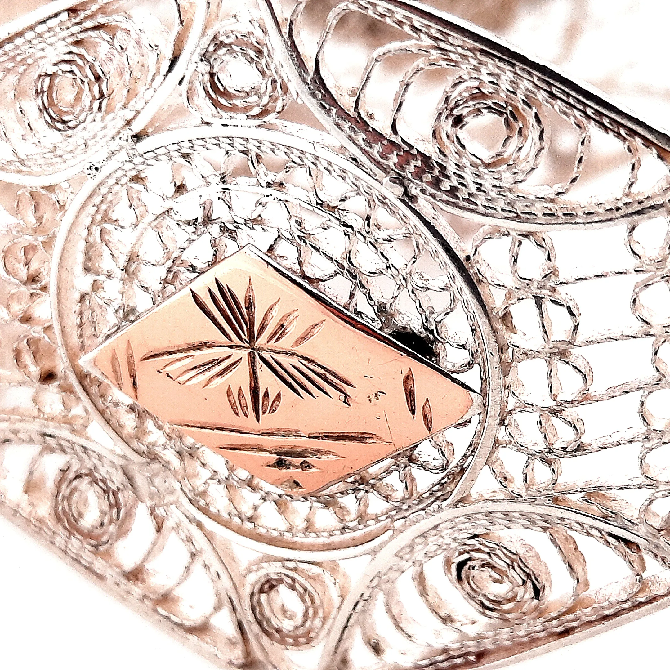 Silver & Rose Gold Indian Bracelet