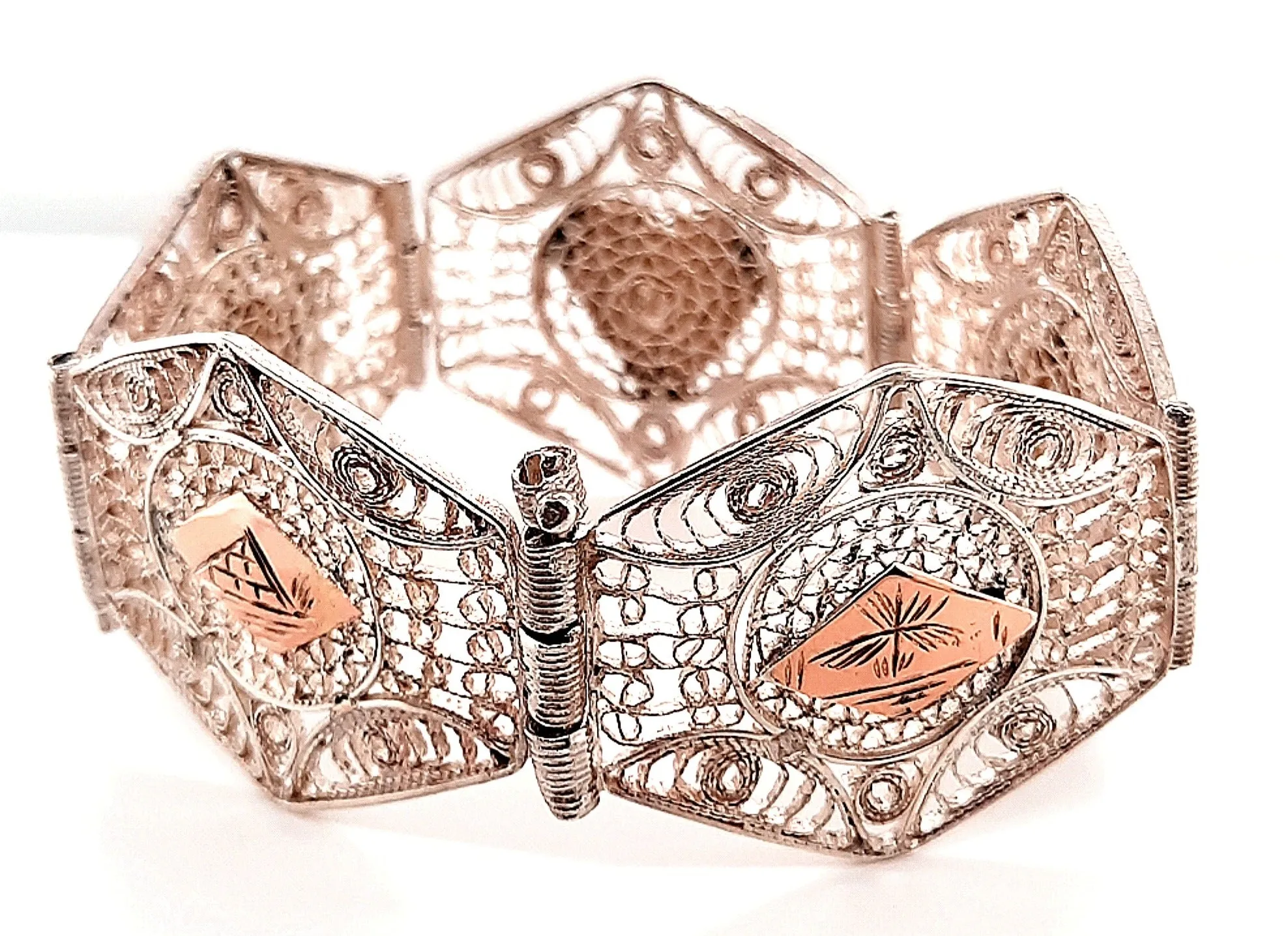 Silver & Rose Gold Indian Bracelet