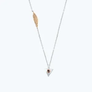 Silver Sapphire Wing Necklace