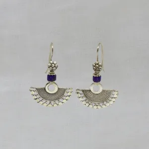 Silver Wirework Small Fan Earrings