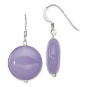 Sterling Silver Lavender Jade Dangle Earrings