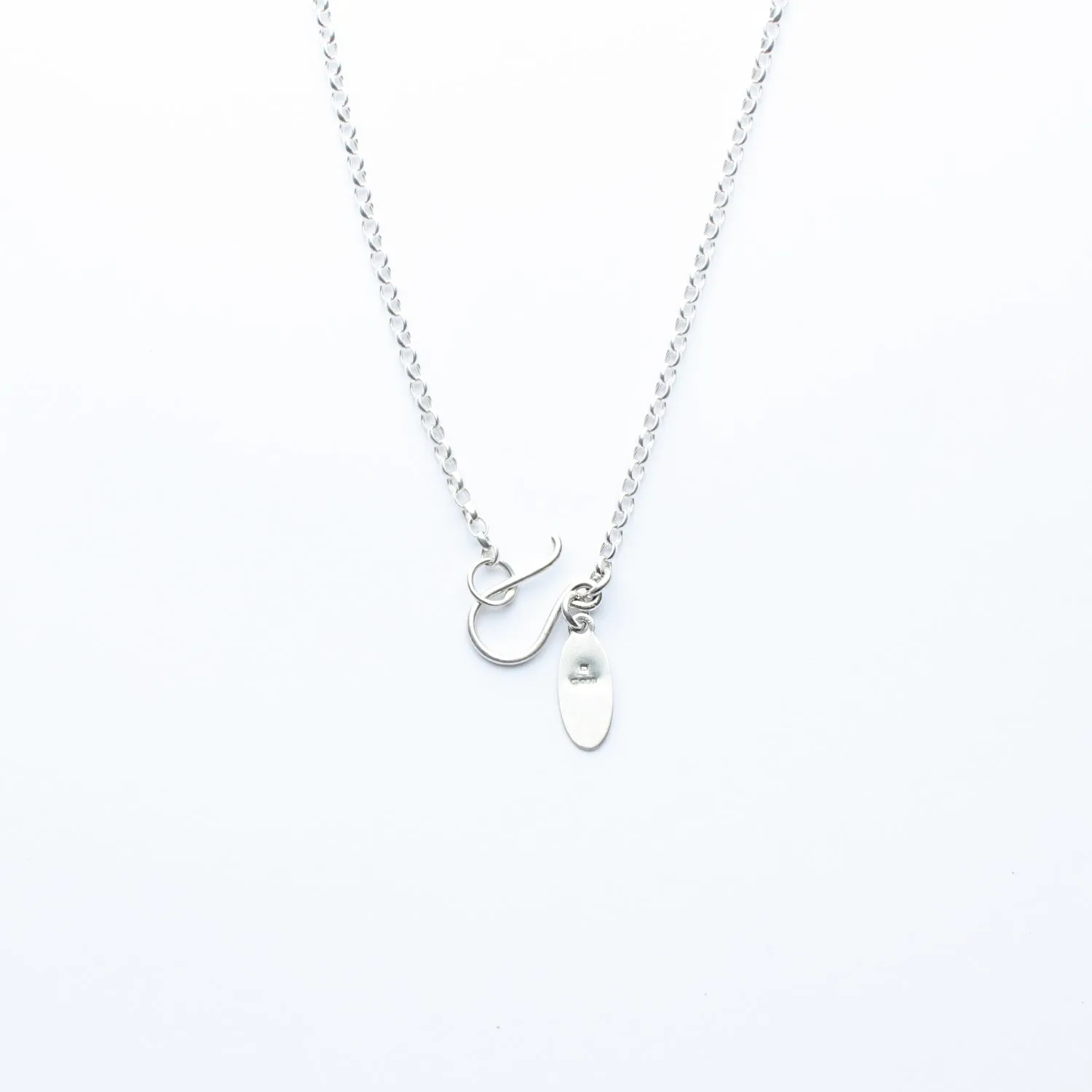Sterling Silver Pink Opal Necklace