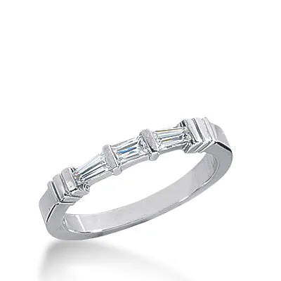 Straight Tapered Baguette Diamond Wedding Band (Total Diamond Weight 0.30ct, Quality GH-VS)