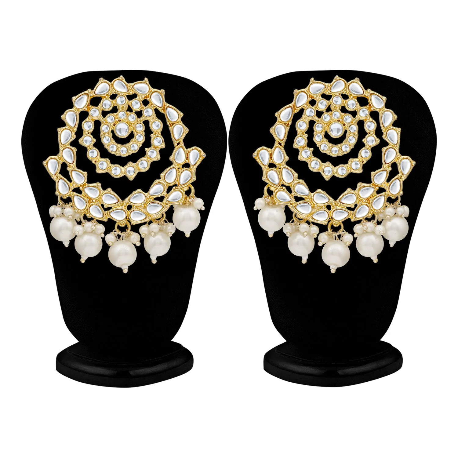 Sukkhi Splendid Pearl Gold Plated Kundan Dangle Earring For Women