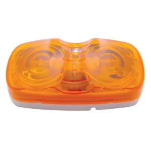 Tiger Eye Clearance/Marker Light W/ White Base - Amber Lens
